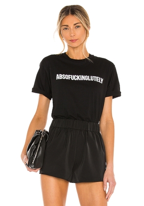 DEPARTURE Absofuckinglutley Tee in Black. Size L. Also in M, S.
