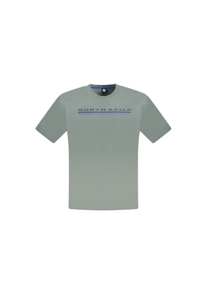 Green Cotton Men T-Shirt - S