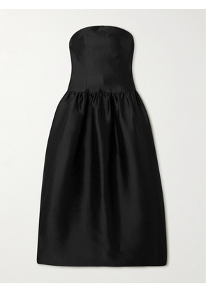 Self-Portrait - Taffeta Midi Dress - Black - UK 4,UK 6,UK 8,UK 10,UK 12,UK 14,UK 16