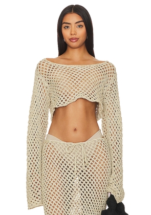 Bananhot Magen Knit Shirt in Ivory. Size XS/S. Also in M/L.