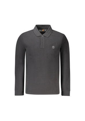 Timberland Black Cotton Men Polo Shirt - M