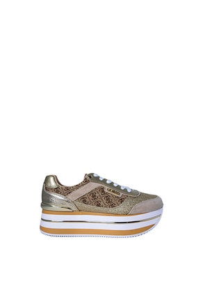 Guess Beige Polyester Sneaker - EU39/US9