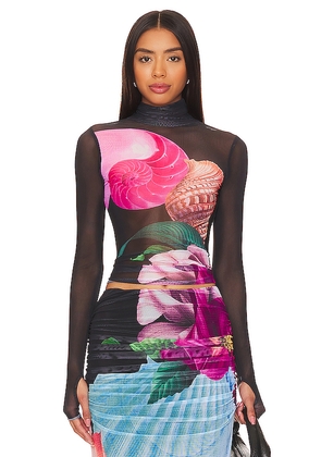 AFRM Zadie Top in Black. Size 1X. Also in 2X, 3X, L, M, S, XL, XS, XXL, XXS.