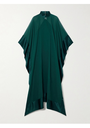 Taller Marmo - New Age Spirito Satin-trimmed Silk-chiffon Gown - Green - IT36,IT38,IT40,IT42,IT44,IT46,IT48
