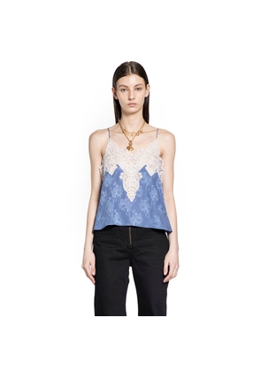 Camisole Top in Silk Jacquard and Lace