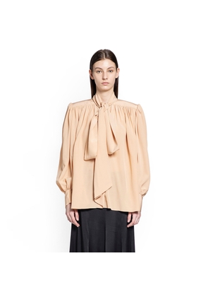 Oversized Gathered Lavallière Blouse