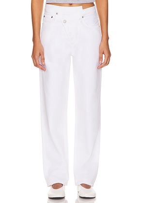 AGOLDE Criss Cross Straight Jeans in White. Size 32. Also in 33, 34.