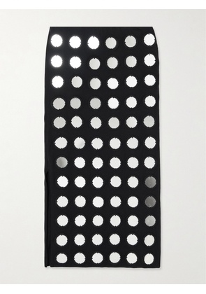 Conner Ives - Embellished Cotton Maxi Skirt - Black - x small,small,medium,large