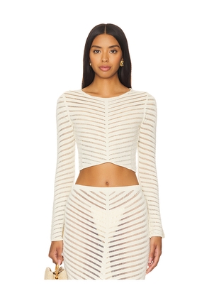 DEVON WINDSOR Raya Top in Cream. Size XL. Also in S, XS.