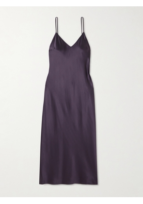Joseph - Clea Silk-satin Midi Dress - Purple - FR 32,FR 34,FR 36,FR 38,FR 40,FR 42,FR 44