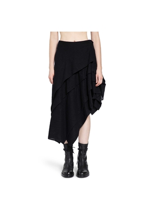 Wool Gauze Tucked Stitch D Skirt