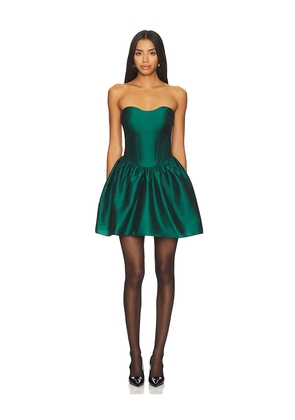 Azeeza Naina Mini Dress in Dark Green. Size L. Also in XS.