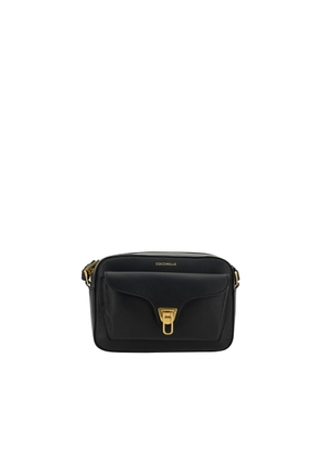 Coccinelle Black Calf Leather Bos Taurus Shoulder Bag