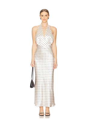 Bardot Citron Midi Dress in Ivory. Size 2. Also in 4, 6, 8.