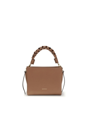 Coccinelle Beige Calf Leather Bos Taurus Shoulder Bag