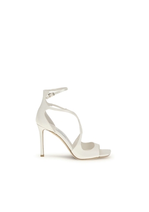 Jimmy Choo White Lamb Ovis Aries Aries Stiletto Heel Sandals - EU37.5/US7.5