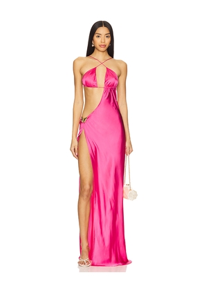 Cin Cin Villa Butterfly Maxi Dress in Pink. Size M. Also in S.