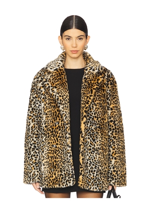 Bardot Vento Faux Fur Coat in Brown. Size 6. Also in 8.