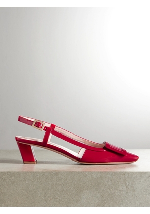 Roger Vivier - Belle Vivier 45 Patent-leather Slingback Pumps - Red - IT34,IT35,IT35.5,IT36,IT36.5,IT37,IT37.5,IT38,IT38.5,IT39,IT39.5,IT40,IT40.5,IT41,IT41.5,IT42