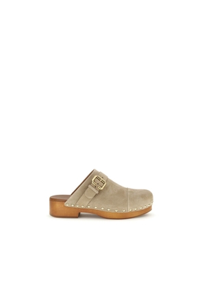 Chloé Beige Calf Leather Bos Taurus Clogs - EU39/US9