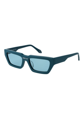 Replay Turquoise Plastic Sunglasses