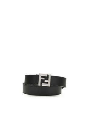 Fendi Black Calf Leather Bos Taurus Regular Belt - 105 cm / 42 Inches