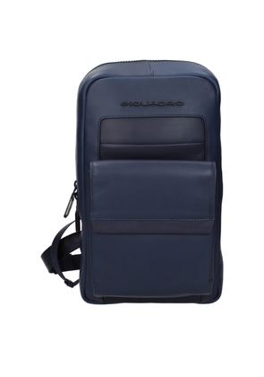 Piquadro Blue Leather Backpack
