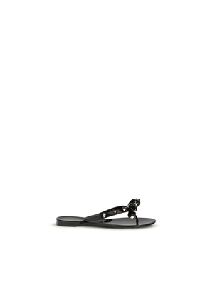 Valentino Garavani Black Pvc Flat Sandals - EU36/US6