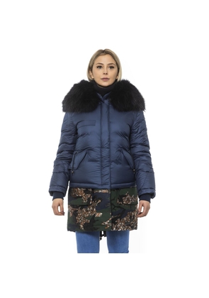 Mr&Mrs Italy Blue Poly Parka with Hood for Women - XS