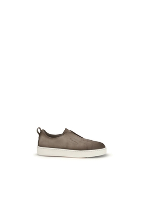 Santoni Beige Rubber Low Top Sneakers - EU43/US10