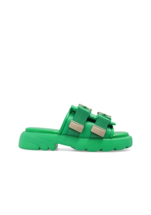 Bottega Veneta Bicolor Nylon Slides - EU35/US5