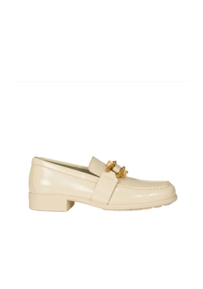 Bottega Veneta White Calfskin Slip-On Loafers - EU39/US9