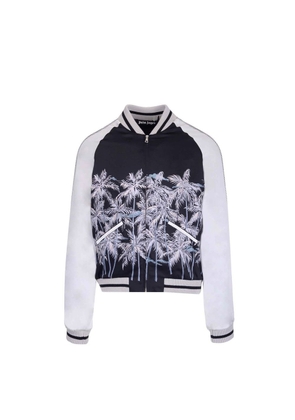 Palm Angels Black Polyester Bomber - L