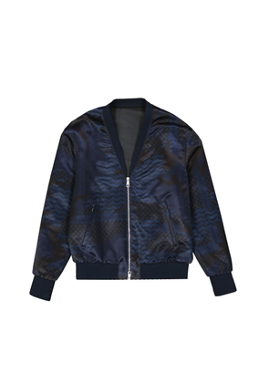 Neil Barrett Blue Polyester Bomber - L