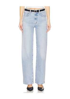 AGOLDE Harper Mid Rise Straight Jeans in Blue. Size 28. Also in 29, 31, 32, 33, 34.