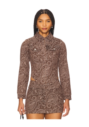 Amanda Uprichard Bristol Top in Brown. Size S. Also in XS.