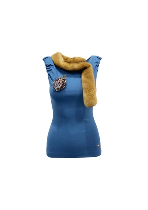 Dsquared² Blue Viscose Tank Tops - S