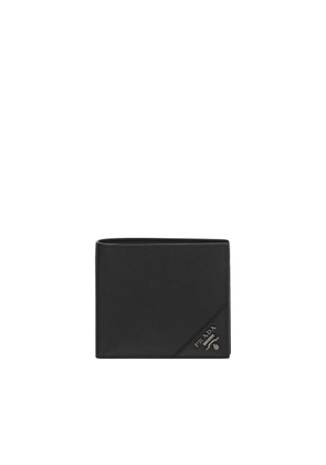 Prada Black Calf Leather Bos Taurus Wallet