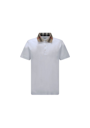 Burberry White Cotton Polo Shirt - S