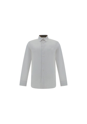 Burberry White Cotton Dress Shirt - L