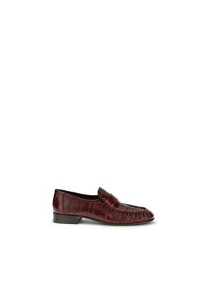 The Row Bordeaux Calf Leather Bos Taurus Slip-On Loafers - EU36/US6