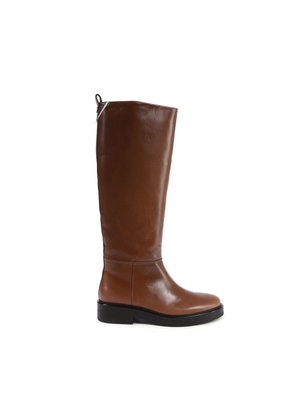 Tommy Hilfiger Brown Leather Ankle Boots - EU36/US6