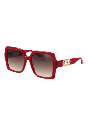 Trussardi Red Acetate Sunglasses