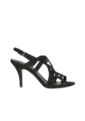 Salvatore Ferragamo Black Leather Stiletto Heel Sandals - EU38.5/US8.5