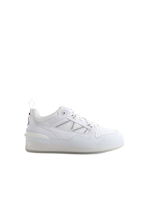 Moncler White Calfskin Low Top Sneakers - EU35/US5