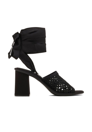 Miu Miu Black Fabric Strap-On Sandals - EU35/US5