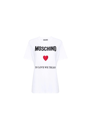 Moschino Couture White Cotton T-Shirt - 42