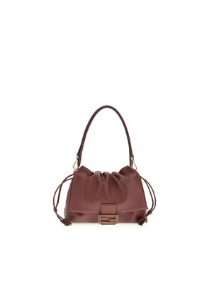 Fendi Bordeaux Calf Leather Bos Taurus Shoulder Bag