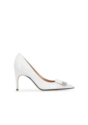 Sergio Rossi White Calfskin High Heel Pumps - EU39/US9