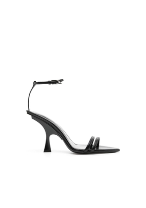 The Attico Black Silk Stiletto Heel Sandals - EU36/US6